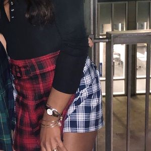 60% OFF PLAID MINI SKIRT